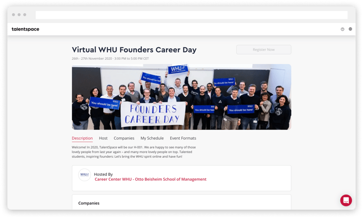 WHU event page - case study